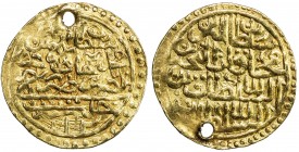 OTTOMAN EMPIRE: Ahmed I, 1603-1617, AV sultani (3.49g), Halab, AH1012, A-1347.2, pierced, VF.
Estimate: USD 180 - 220