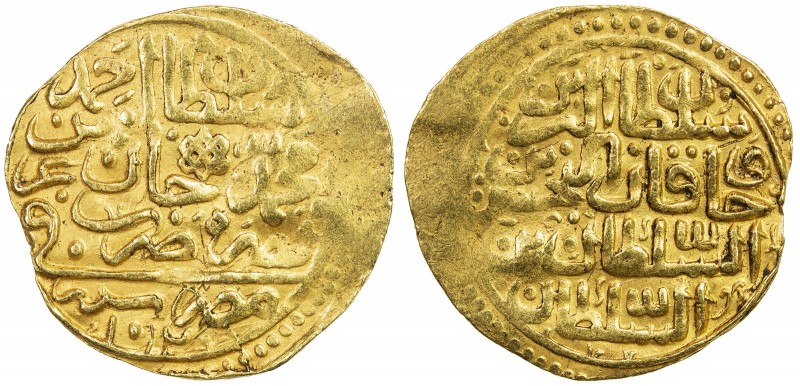 OTTOMAN EMPIRE: Ahmed I, 1603-1617, AV sultani (3.48g), Misr, AH1012, A-1347.2, ...