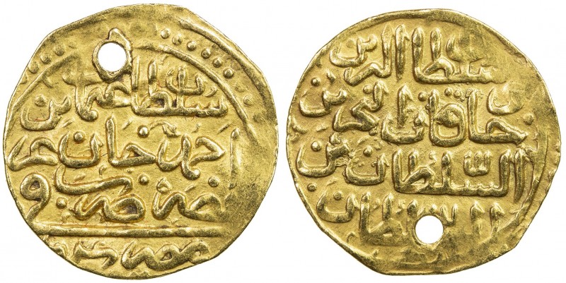 OTTOMAN EMPIRE: Osman II, 1618-1622, AV sultani (3.48g), Misr, DM, A-1358.2, KM-...