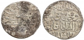 ARMENIA: Ahmad III, 1703-1730, AR abbasi (5.45g), Rewan (Yerevan), AH1115, A-2708, KM-17., UBK-53, type B, toughra above mint & date // 4-line legend,...
