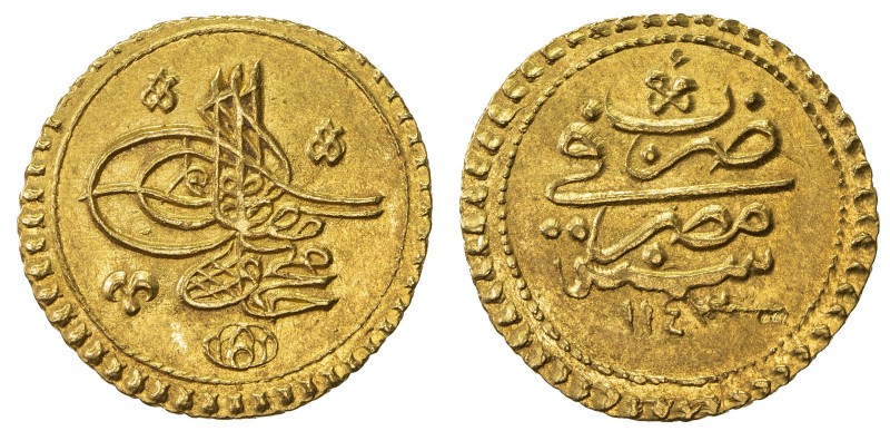 EGYPT: Mahmud I, 1730-1754, AV eshrefi (sultani) (3.50g), Misr, AH1143, KM-91, n...