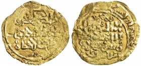 AMIR OF NISHAPUR: Sanjar b. Toghanshah, 1185-1187, AV dinar (1.06g), AH58x, A-1708D, almost certainly struck at Nishapur, without any overlord, citing...