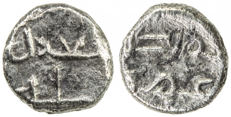 GOVERNORS OF SIND: Yazid b. 'Umar al-Fazari, 740s, AR damma (0.41g), A-4504, Fis...