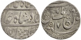 AWADH: AR rupee (11.17g), Asafnagar, AH1189 year 17, KM-26.1var, K&M—, in the name of Shah Alam II, inverted Persian letter N within the "S" of jalus,...