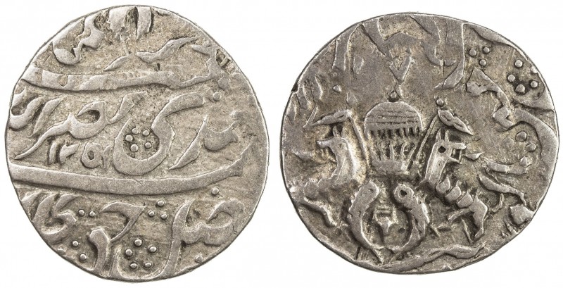 AWADH: Nasir-ud-Din Haidar, 1827-1837, AR ¼ rupee (2.72g), Lucknow, AH1251 year ...