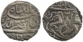 AWADH: Nasir-ud-Din Haidar, 1827-1837, AR ½ rupee (5.48g), Lucknow, AH1248 year 6, KM-203, in his name as Haidar, full date and regnal year, edge adju...