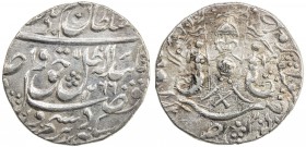 AWADH: Wajid Ali Shah, 1847-1856, AR ½ rupee (5.54g), Lucknow, AH1266 year 3, KM-363.1, VF to EF, R. 
Estimate: USD 120 - 160