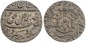 AWADH: Wajid Ali Shah, 1847-1856, AR ½ rupee (5.59g), Lucknow, AH1268 year 5, KM-363.2, EF, R. 
Estimate: USD 150 - 200