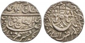 AWADH: Wajid Ali Shah, 1847-1856, AR rupee (11.11g), Lucknow, AH1271 year 9, KM-365.3, iridescent toning, EF to AU.
Estimate: USD 120 - 160