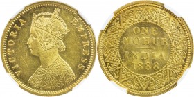 BRITISH INDIA: Victoria, Empress, 1876-1901, AV mohur, 1888 (c), KM-496, tied for the second highest grade by NGC, NGC graded MS62.
Estimate: USD 240...