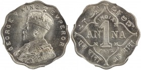 BRITISH INDIA: George V, 1910-1936, 1 anna, 1912 (b), KM-513, a lovely example! NGC graded MS65.
Estimate: USD 150 - 200