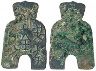 WARRING STATES: State of Liang, 400-300 BC, AE spade money (15.13g), H-3.46, flat handle arch foot spade (dang lie) type, liang zheng bi bai dang lie ...