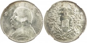 CHINA: Republic, AR dollar, year 3 (1914), Y-329, L&M-63, Yuan Shi Kai in military uniform, NGC graded MS63.
Estimate: USD 300 - 500