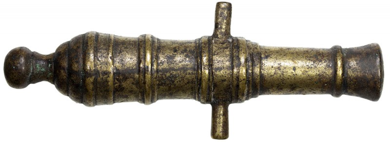 BRUNEI: brass "cannon" money (119.54g), ND (18th-19th century), SS-60v, Opitz-pg...