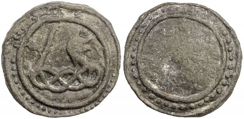 TENASSERIM-PEGU: Anonymous, 17th-18th century, cast tin large coin (76.21g), Rob...