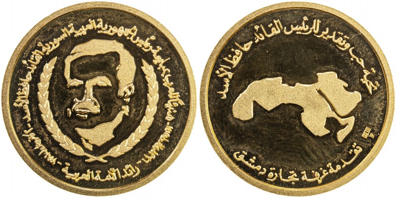 SYRIA: Syrian Arab Republic, AV medal (8.00g), 1991, 22mm, Re-election of Presid...