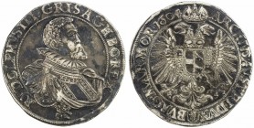 BOHEMIA: Rudolf II, 1572-1612, AR thaler, 1604, KM-36, Dav-3030, Budweis Mint issue, deeply toned, well struck, VF.
Estimate: USD 700 - 1000