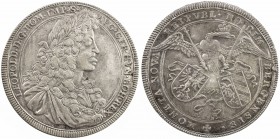 NUREMBERG: Free Imperial City, AR box thaler (11.00g), 1693, initials GFN, box thaler made from 1693 thaler (KM-220, Davenport- 5665), snaps together ...