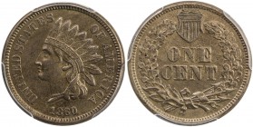 UNITED STATES: 1 cent, 1860, PCGS graded AU58, Indian Head Copper-Nickel type, ex Jim Farr Collection. By 1860 the Mint's program of retiring the old ...