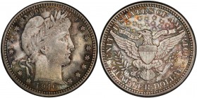 UNITED STATES: 25 cents, 1916-D, PCGS graded MS66, Barber or Liberty Head type, lovely toned high quality example! The Denver Mint had just undertaken...