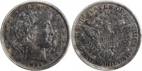 UNITES STATES: AR 50 cents, 1899-O, PCGS graded AU55, Barber half dollar, deeply toned.
Estimate: USD 300 - 400