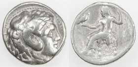 MACEDONIAN KINGDOM: Alexander III, the Great, 336-323, AR tetradrachm (16.83g), Babylon, S-6271 ff, head of Herakles right, wearing lionskin // Zeus s...