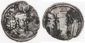 SASANIAN KINGDOM: Hormizd I, 272-273, AR drachm (3.00g), G-38, standard design, reverse has the two attendants holding short spears and facing the fir...