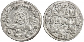 SELJUQ OF RUM: Kaykhusraw II, 1236-1245, AR dirham (2.92g), Konya, AH640, A-1218, lion & sun motif, bold obverse, lovely example, choice AU.
Estimate...