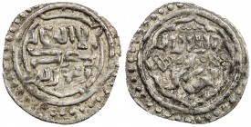 GERMIYAN: Ya'qub Bey, 1301-1341, AR akçe (0.92g), NM, ND, A-Q1263, cf. Zeno-44881, pointed quatrefoil // plain quatrefoil, name ya'qub below the obver...