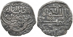 ILKHAN: Taghay Timur, 1336-1353, AR 2 dirhams (1.32g), MM, AH74x, A-2245A, type KF, struck from dies intended for the 6 dirham denomination; type stil...