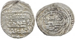 ILKHAN: Sati Beg, 1338-1339, AR 2 dirhams (2.02g), Sinjar, AH739, A-2232.1, double-struck on the obverse, very rare mint, VF to EF, RR, ex Christian R...