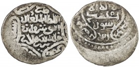 ILKHAN: Anushiravan, 1344-1356, AR 2 dirhams (1.38g), Tabriz, AH746, A-2261, type A, known dated both 745 and 746, during the conflict between the for...