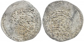 SARBADAR: temp. Yahya Karabi, 1351-1356, AR 4 dirhams (2.72g) (Simnan), ND, A-2337.2, type C (plain circle obverse), Qur'an-61:13 filling the obverse,...
