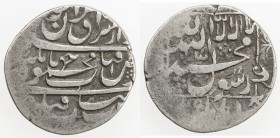 HOTAKI: Mahmud Shah, 1722-1724, AR rupi (11.33g), Qandahar, AH (11)35, A-2714, some weakness, date sufficiently clear, rare with legible date, VF, RR....