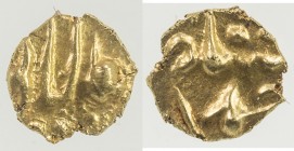 MUGHAL: Ahmad Shah Bahadur, 1748-1754, AV fanam, Balapur, KM-450v, NGC graded MS65, ex Pattabhi Raman Collection. 
Estimate: USD 70 - 90
