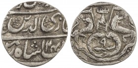 AWADH: Ghazi-ud-Din Haidar, 1819-1827, AR ¼ rupee (2.81g), Lucknow, AH124x year 9, KM-161, bold VF, RR. 
Estimate: USD 120 - 160