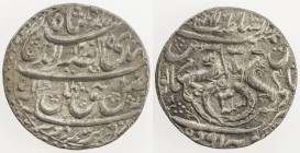 AWADH: Nasir-ud-Din Haidar, 1827-1837, AR rupee (11.17g), Lucknow, 1245 year 3, KM-205.1, bold strike, AU.
Estimate: USD 100 - 150