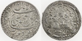 AWADH: Muhammad Ali Shah, 1837-1842, AR rupee (11.13g), Lucknow, AH1255 year 3, KM-316.1, lovely EF.
Estimate: USD 100 - 150