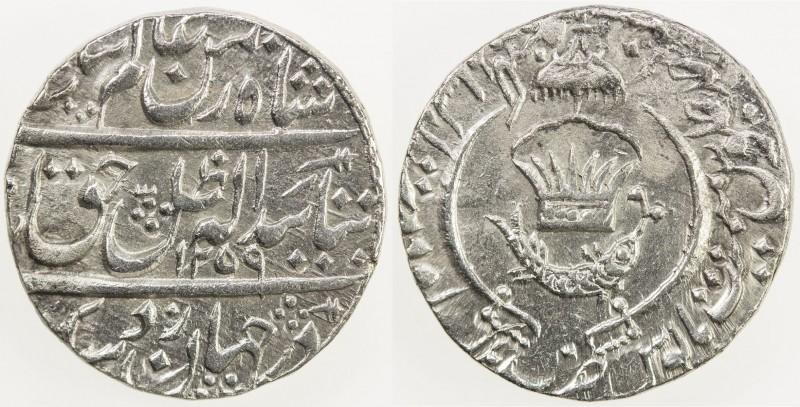 AWADH: Amjad Ali Shah, 1842-1847, AR rupee (11.14g), Lucknow, AH1259 year one (a...