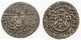AWADH: Wajid Ali Shah, 1847-1856, AR 1/8 rupee (1.36g), Lucknow, AH1271 year 9, KM-357.1, brown discoloration, VF, RR. 
Estimate: USD 100 - 130