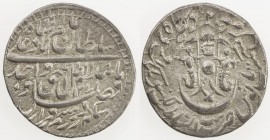 AWADH: Wajid Ali Shah, 1847-1856, AR rupee (11.13g), Lucknow, AH1271 year 8, KM-365.3, lovely EF.
Estimate: USD 100 - 140