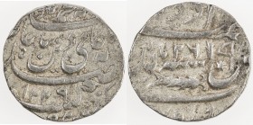AWADH: Brijis Qadir, 1857-1858, AR rupee (11.13g), Suba, AH"1229" year "26", KM-386, fictitious date and regnal year, as on all coins of Brijis Qadir,...