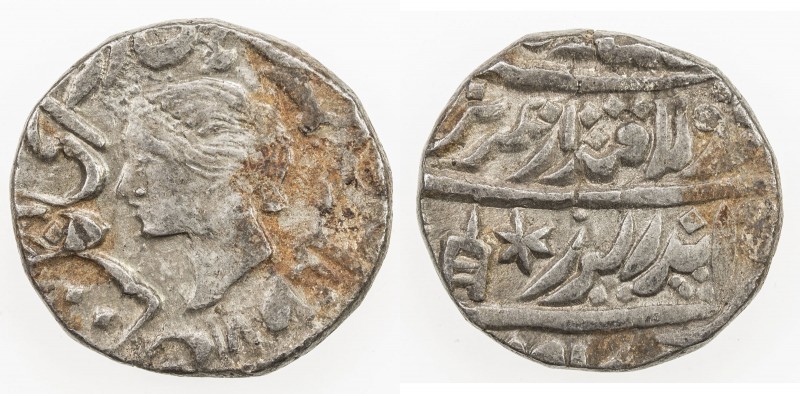 BHARATPUR: Jaswant Singh, 1853-1893, AR rupee, Braj Indrapur, 1851, KM-166.2, na...