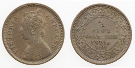 DHAR: Anand Rao III, 1860-1898, AE ½ pice, 1887, KM-12, EF.
Estimate: USD 80 - 120