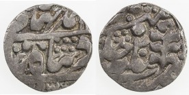 JAIPUR: AR ¼ rupee (2.74g), Sawai Jaipur, year 20, KM-87, in the name of Bahadur II (last date in his name), EF, R, ex William F. Spengler Collection,...