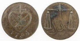 BOMBAY PRESIDENCY: AE 2 pice, 1791, KM-196, East India Company, struck at the Soho mint, cleaned, Proof.
Estimate: USD 75 - 100