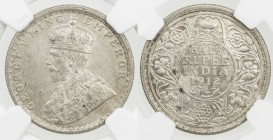 BRITISH INDIA: George V, 1910-1936, AR ½ rupee, 1912 (b), KM-522, NGC graded MS63.
Estimate: USD 75 - 100