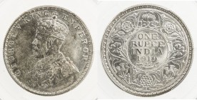 BRITISH INDIA: George V, 1910-1936, AR rupee, 1919 (b), KM-524, S&W-8.47, Prid-225, attractive tone, a lovely example! PCGS graded MS65.
Estimate: US...