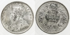 BRITISH INDIA: George V, 1910-1936, AR rupee, 1920 (b), KM-524, a lovely example! PCGS graded MS65.
Estimate: USD 100 - 150