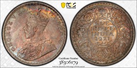 BRITISH INDIA: George V, 1910-1936, AR rupee, 1921 (b), KM-524, S&W-8.54, scarce date, PCGS graded MS64, S. 
Estimate: USD 100 - 150